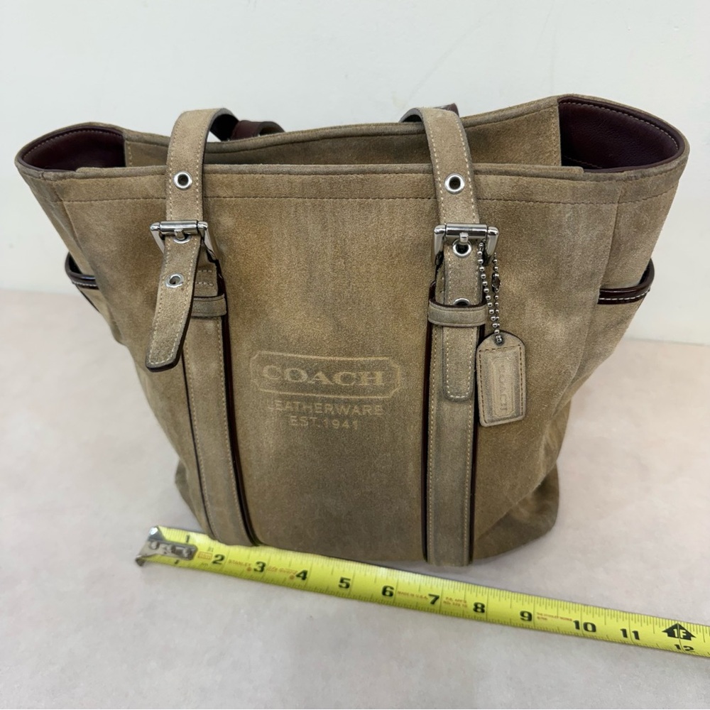 Coach Hampton Suede Tote Bag - Picture 10 of 11